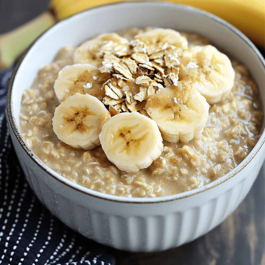 Quick + EASY Peanut Butter Banana Oatmeal
