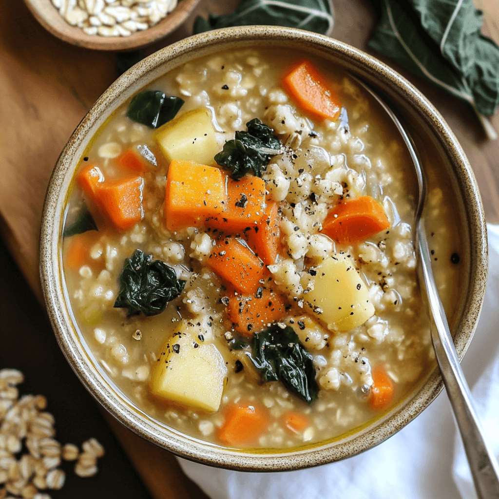 Savory Vegetable Oat Soup: A Delightfully Healthy Twist!
