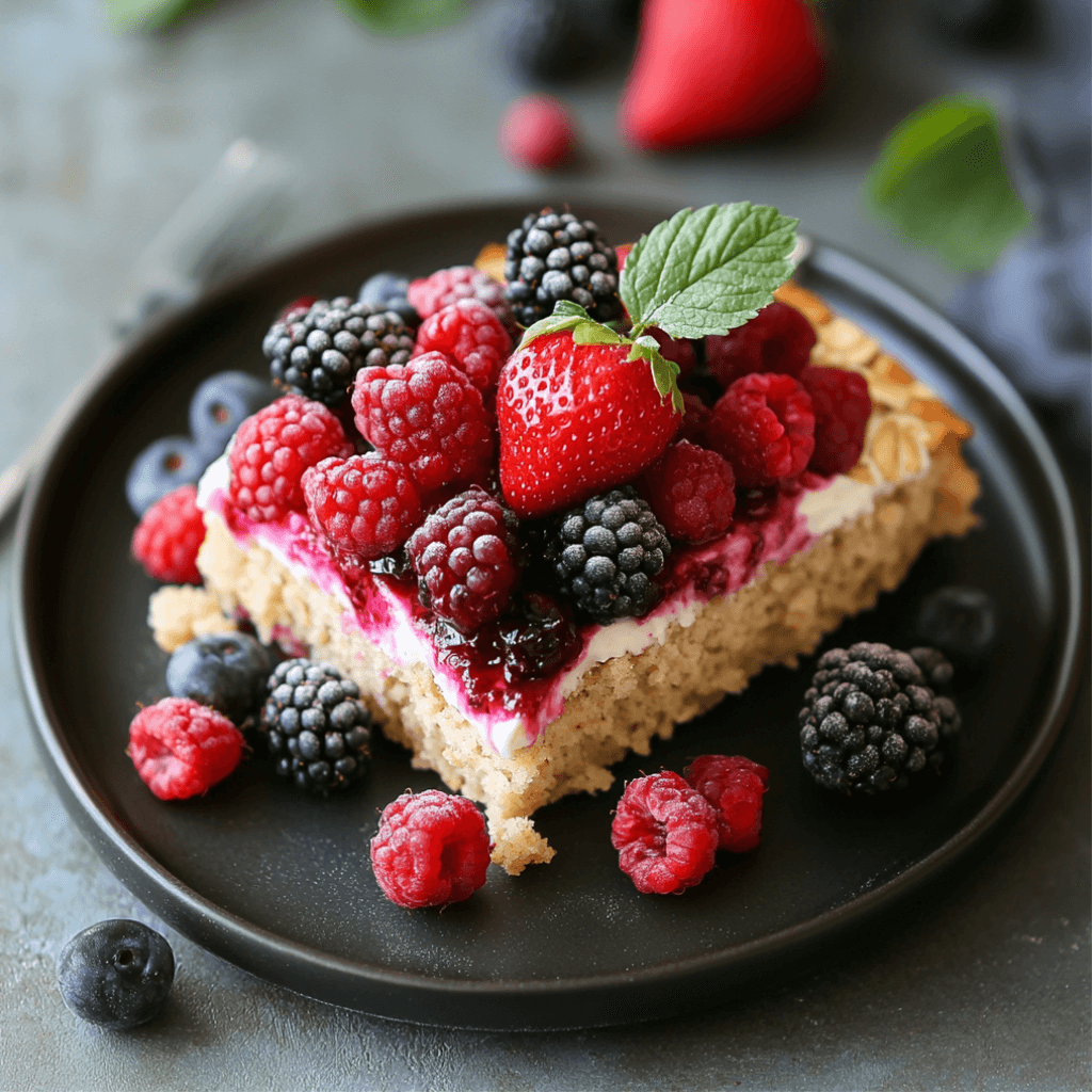 Yogurt Oat Cake with Berries: A Delicious Healthy Treat!
