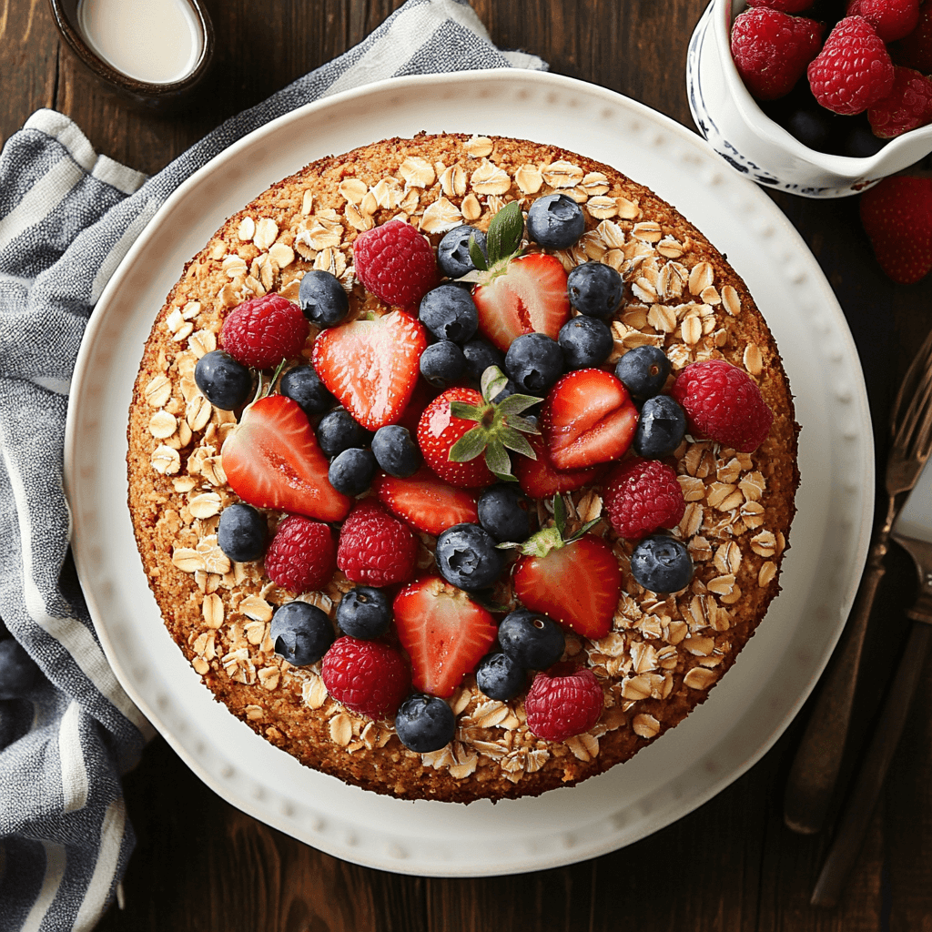 Yogurt Oat Cake with Berries: A Delicious Healthy Treat!