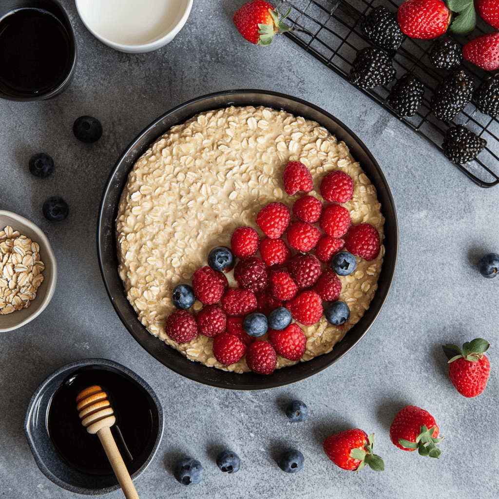Yogurt Oat Cake with Berries: A Delicious Healthy Treat!