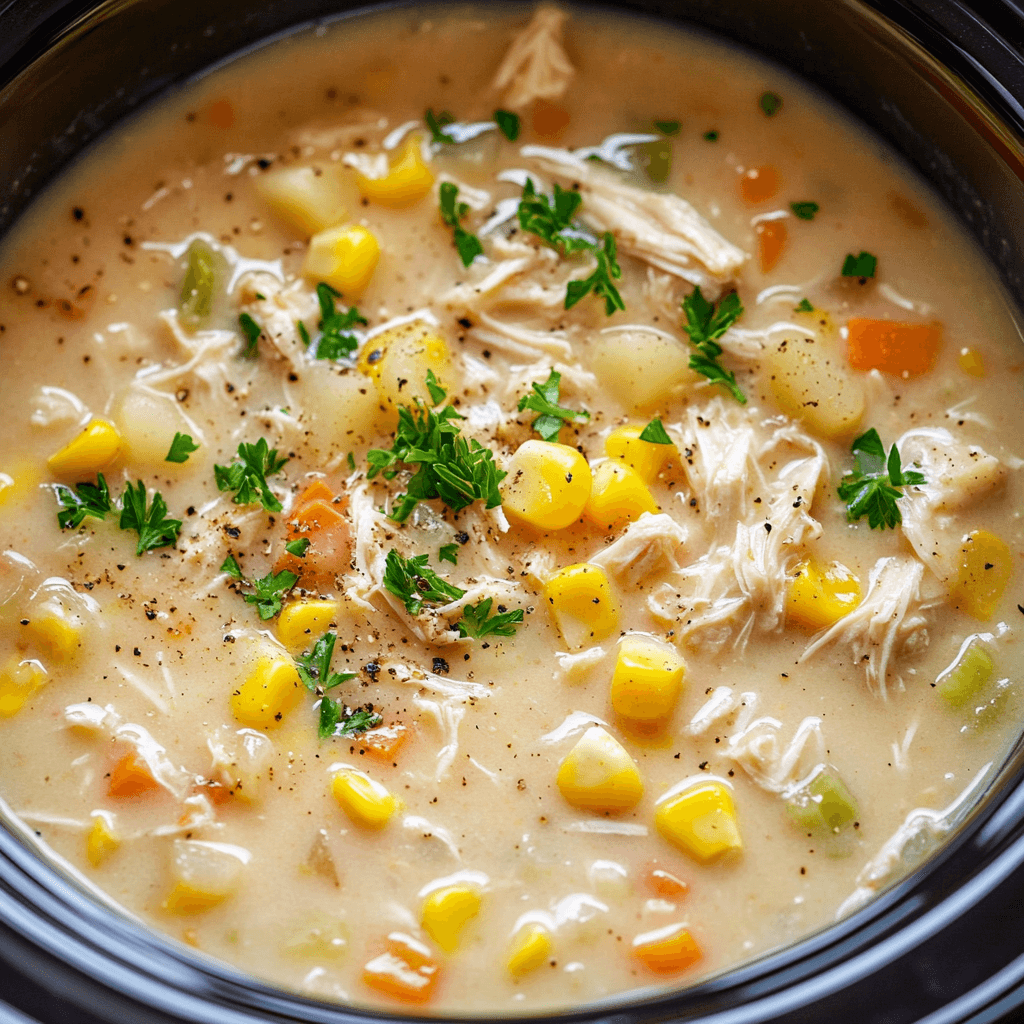 Crockpot Chicken Corn Chowder: A Flavorful Dinner Delight!