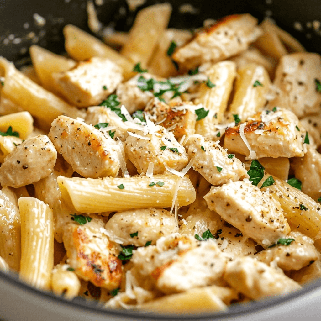 Easy Garlic Parmesan Chicken Pasta Recipe for a Healthy Dinner in 30 Minutes!